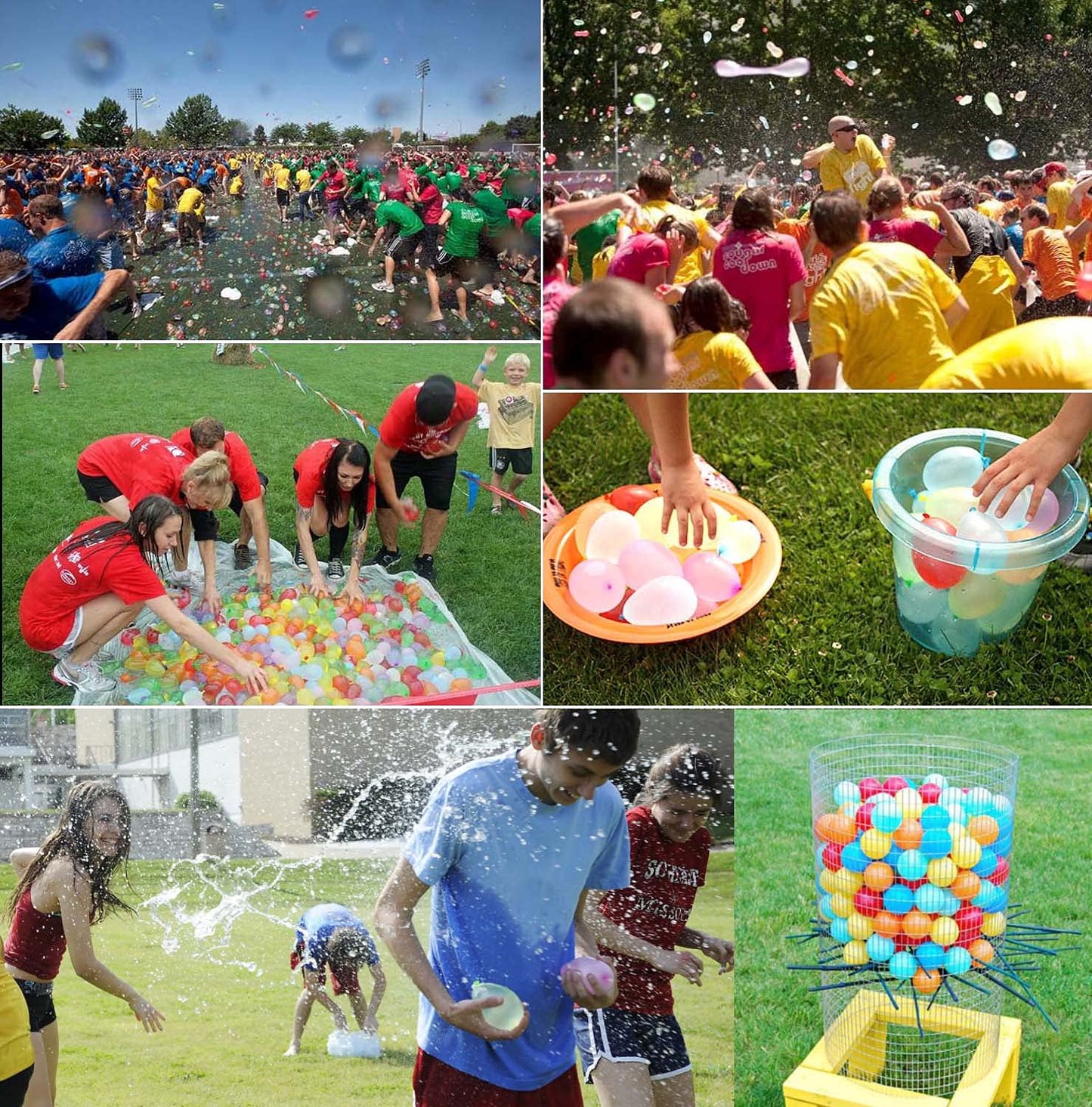 Hibery 1000 Pack Water Balloons with Refill Kits, Latex Water Bomb Balloons Fight Games - Summer Splash Fun for Kids & Adults
