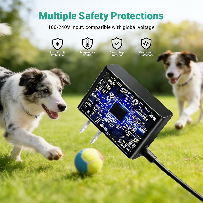Lnauy for Mini Educator Charger Dual Lead Charger Compatible with Educator 300, 400 Series and BP-504 Barkless Training E Collar Remote Dog Training Collar Replacement Power Supply Adapter Cord