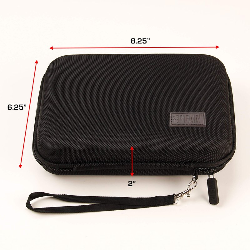 USA Gear Hard Shell Dart Case - Protective Storage Carrying Case for Darts (8), Tips, Flights, Shafts, Sharpeners, More Accessories - Compatible with Soft Tip and Steel Tip (Black)