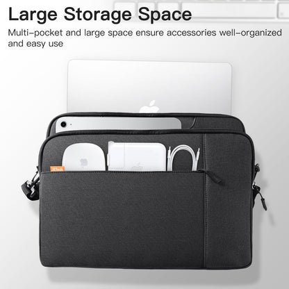 JETech 15 15.6 16 Inch Laptop Bag Case, Waterproof Computer Sleeve Cover Compatible with MacBook Air/Pro 15/16, Surface Book 3/2 15, Dell Inspiron 15.6, HP Pavilion 15.6 (Black)
