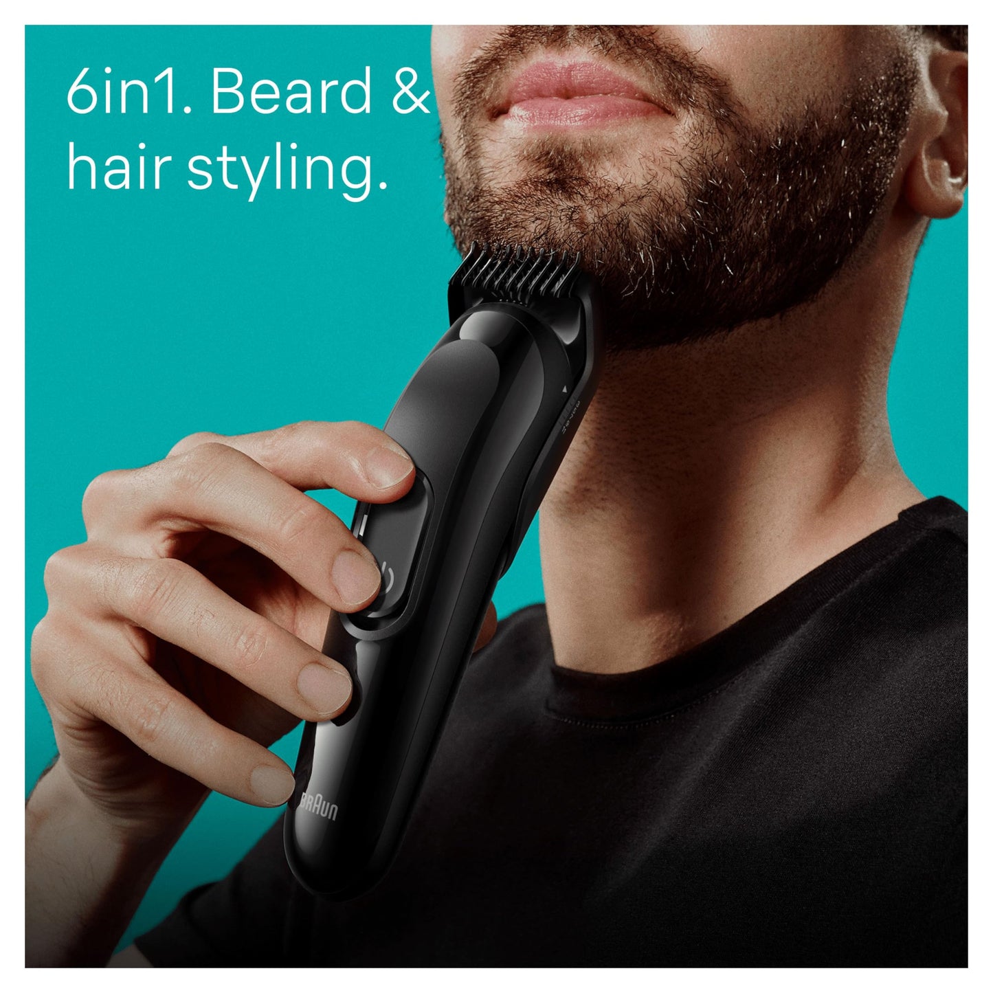 Braun 6-in1 All-in-One Style Kit Series 3, Male Grooming Kit with Beard Trimmer, Hair Clippers & Precision Trimmer, with Lifetime Sharp Blades, Gifts for Men, UK 2 Pin Plug, MGK3420, Black