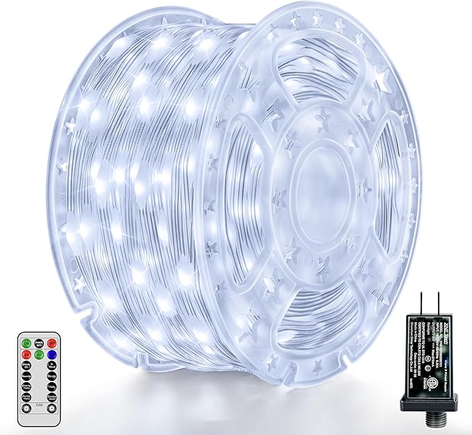 1000 LED 328 FT Outdoor Christmas Lights, IP67 Waterproof Twinkle String Lights with Remote 8 Modes and Timer Memory Function, Fairy Light for Holiday Garden Party Decorations