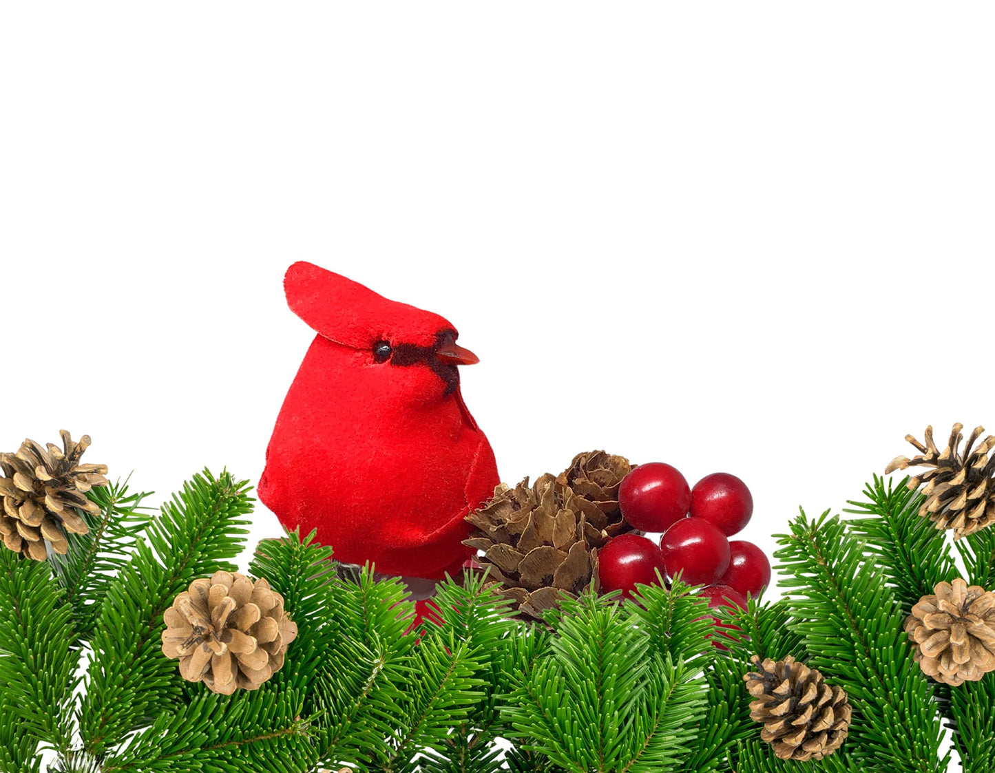 Bird Ornaments - Cardinal Birds with Clips - Set of 6 - Red Cardinals - Ornaments - Craft Accessories - Centerpieces - Christmas DIY Holiday Décor - Each Measures 3.5"