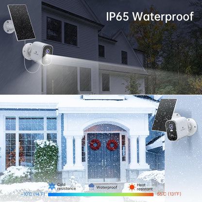 Security Cameras Wireless Outdoor 2K: Battery Powered WiFi Camera with AI Motion Detection for Home - Color Night Vision Spotlight Siren Alarm 2-Way Talk IP65 Waterproof Cloud TF Storage 2-Pack
