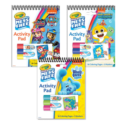 Crayola Nickelodeon Color Wonder Activity Pad Bundle (3 Pack), Toddler Stocking Stuffer, Mess Free Coloring Set for Kids, Holiday & Christmas Gifts for Kids, 3+