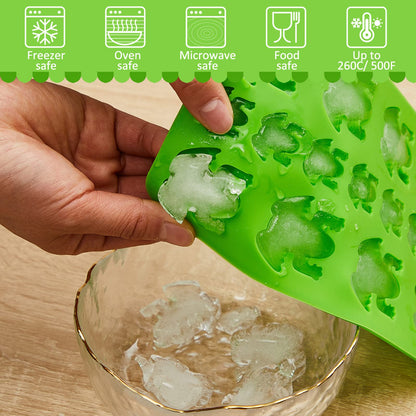 Tessco for you 2 Pieces Silicone Frog Chocolate Mold Halloween Candy Frog Shaped Passover Jelly Ice Tray Fun Gummy Animal Mold for Birthday Wizard Party Cake Decoration Kitchen Gift (Green)