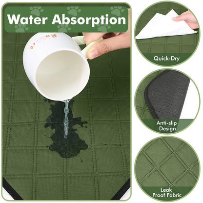 Dog Cat Playpen Indoor Outdoor for Puppy Pet Dogs Cat Recovery After Surgery, Dog Tent Crates Cage Indoor/Outdoor, Portable Pop Up Kennel with Carrying Case for Travel (Premium Green with Pad, Small)