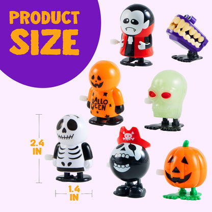 JOYIN 12 PCS Halloween Wind Up Toys for Kids Gifts, Wind Up Toys Bulk for Halloween Party Favors Goodie Bag Fillers, Student School Classroom Favors, Carnival Game Prizes