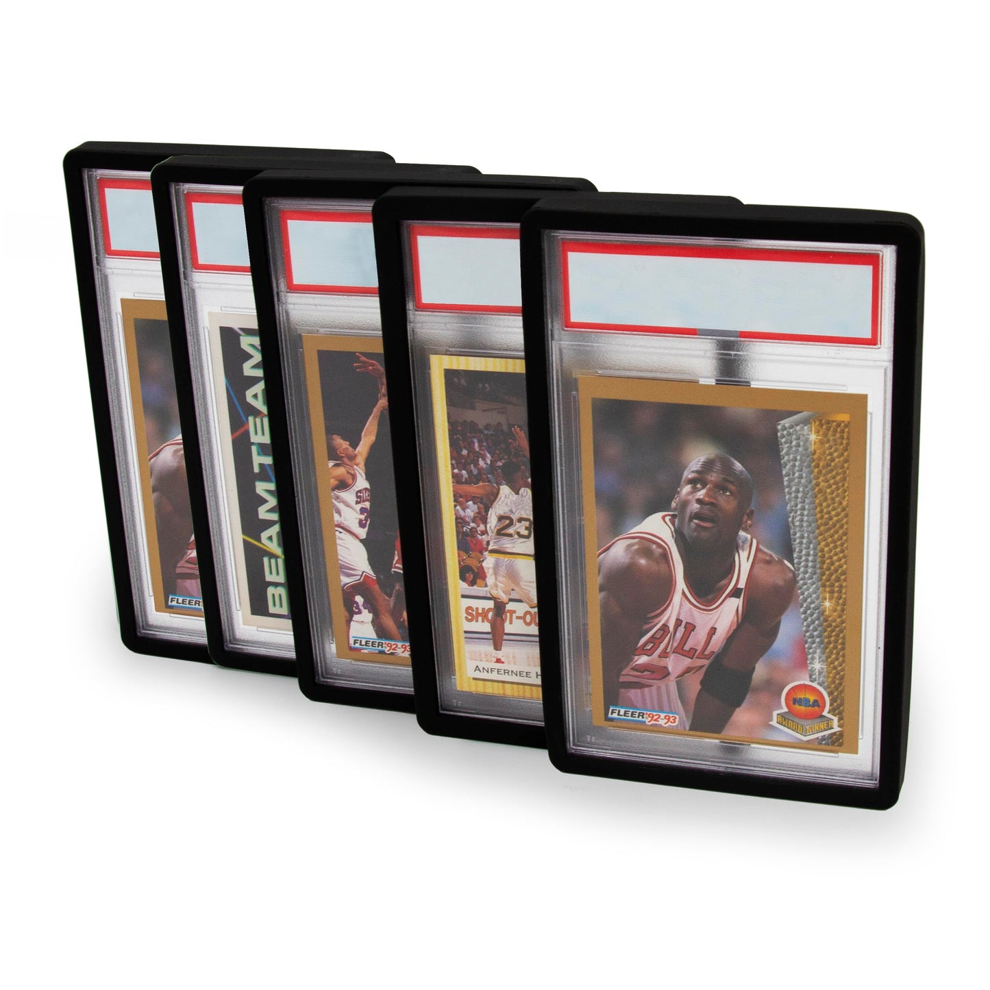 CASEMATIX PSA Slab Bumper Guards 5-Pack Compatible with TCG & Sports PSA Graded Cards, Includes 5 PSA Slab Guard Storage Bumper Protectors (Black)