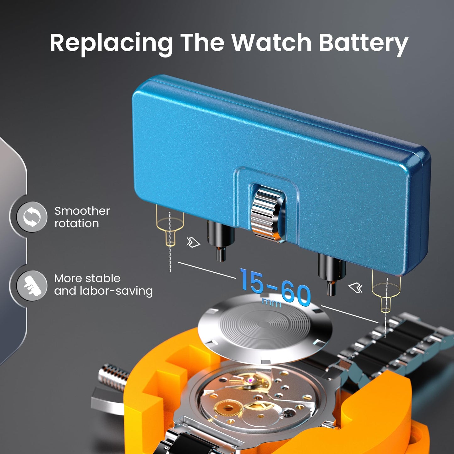 JOREST Watch Repair Kit, for Watch Battery Replacement & Watch Link Removal and Resizing & Watch Opener, Watch Repair Screwdriver Set, Watch Wrench Back Remover, Watch Cleaning, Spring Bar Tool