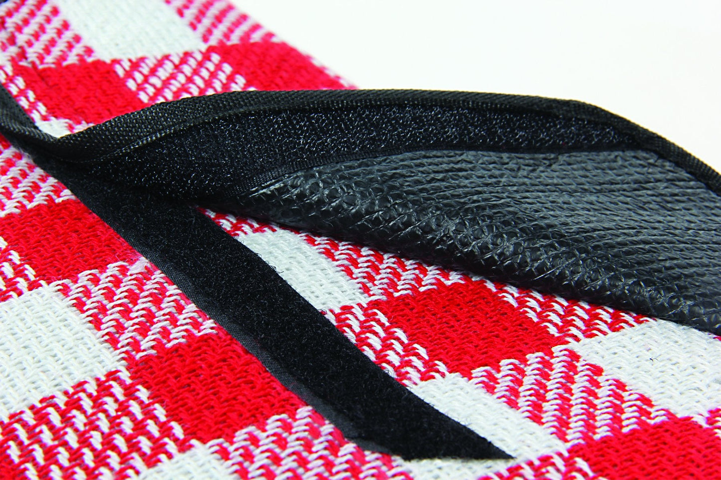 Camco Classic Red & White Checkered Picnic Blanket with Waterproof Backing - Includes Convenient Carry Strap | Comfortable and Durable Material | Measures 51" x 59" - (42803)