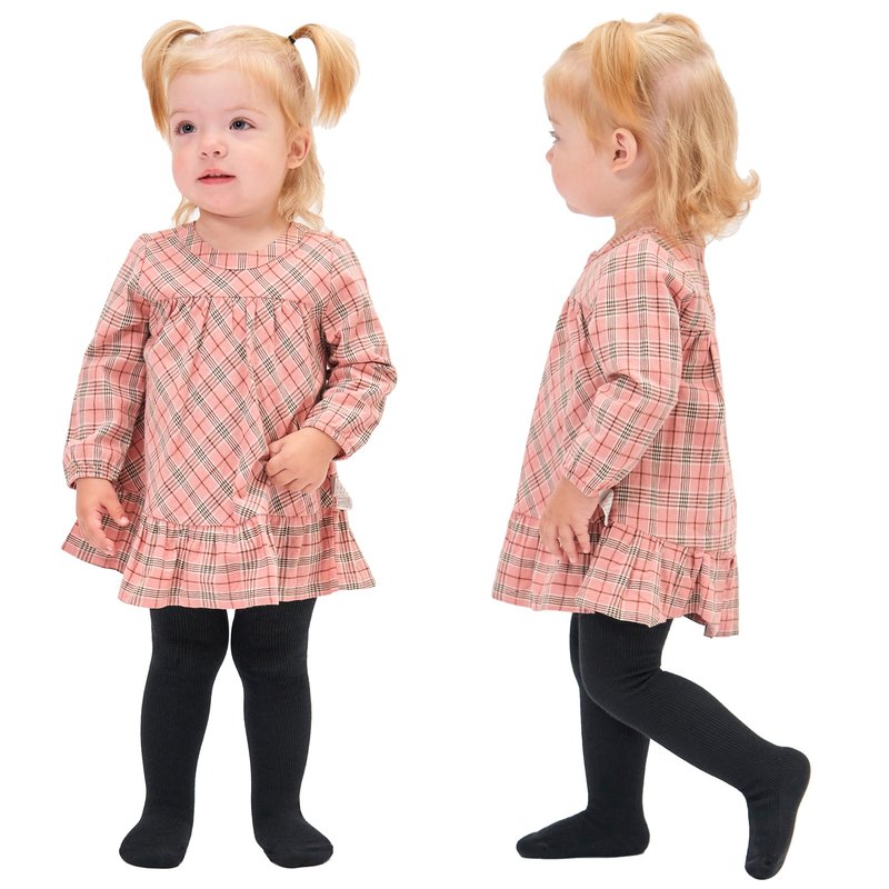 Stelle Toddler Girls Tights Baby Cable Knit Thick Stockings Cotton Winter Warm Leggings Pantyhose 1/2/3 Pack(Black,XXS)