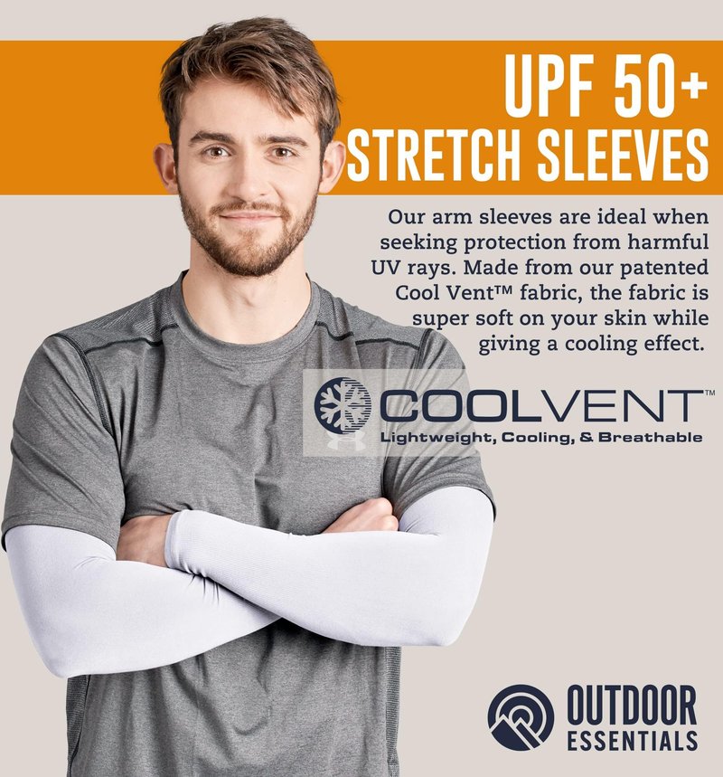 UV Sun Sleeves for Men Women - Cooling Arm Sleeves for Sun Protection UPF 50+ | Golf, Tattoo Cover Up, Compression Protective Sports, Baseball, Football, Driving | Mangas Para El Sol Para Hombre
