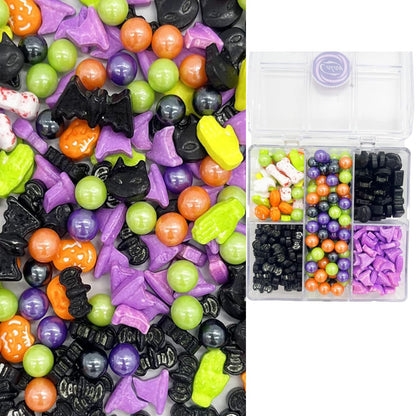 Green Purple Sprinkles Skull Bat Sprinkle Cake Cupcake Toppers Cookie Dessert Decorations 3.2oz