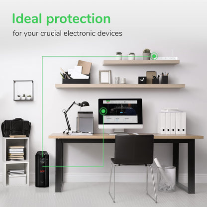 APC UPS 1500VA UPS Battery Backup and Surge Protector, BX1500M Backup Battery Power Supply, AVR, Dataline Protection