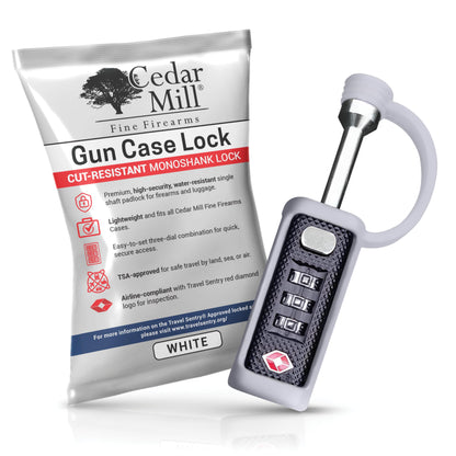 Cedar Mill TSA Approved Gun Case Lock – Durable, Cut-Resistant Security TSA Locks for Gun, Pistol, Revolver Case or Firearms – Child-Safe Trigger Locks for Rifles and Shotguns