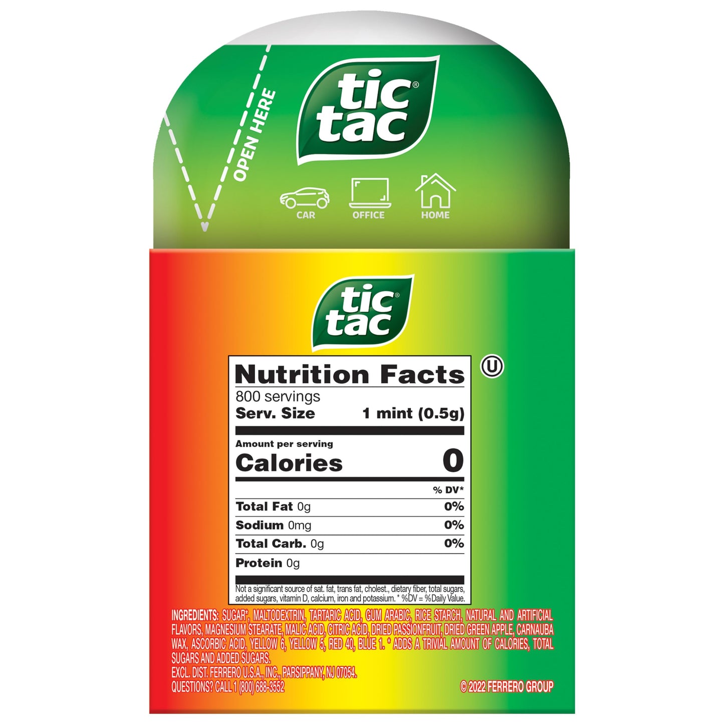 Tic Tac Fruit Adventure Mints, 4 Bottle Packs, On-The-Go Refreshment, 3.4 oz Each