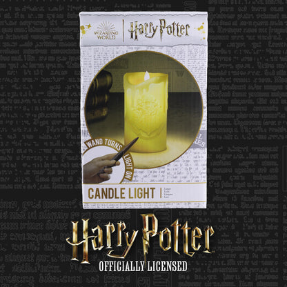 Harry Potter Hogwarts LED Candle with Wand Remote - Officially Licensed Wizarding World Merchandise, Great Hall Battery Powered Candlelight Decor for Themed Events | Paladone