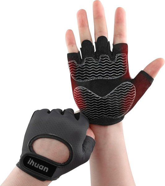 Ihuan Workout Gym Gloves - Weight Lifting & Exercise Grip | Lightweight, Breathable Design for Men & Women