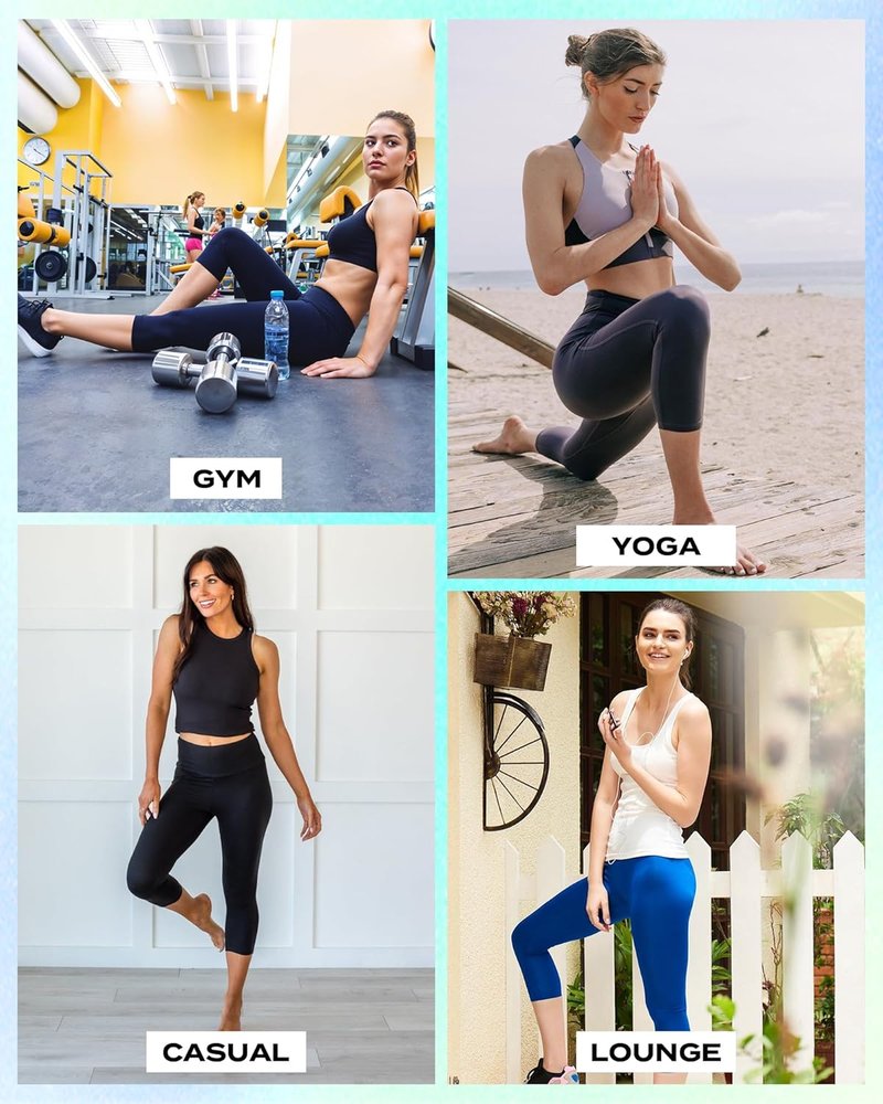Capri Leggings for Women - Tummy Control High Waisted Soft Yoga Pants | Perfect for Gym Workouts