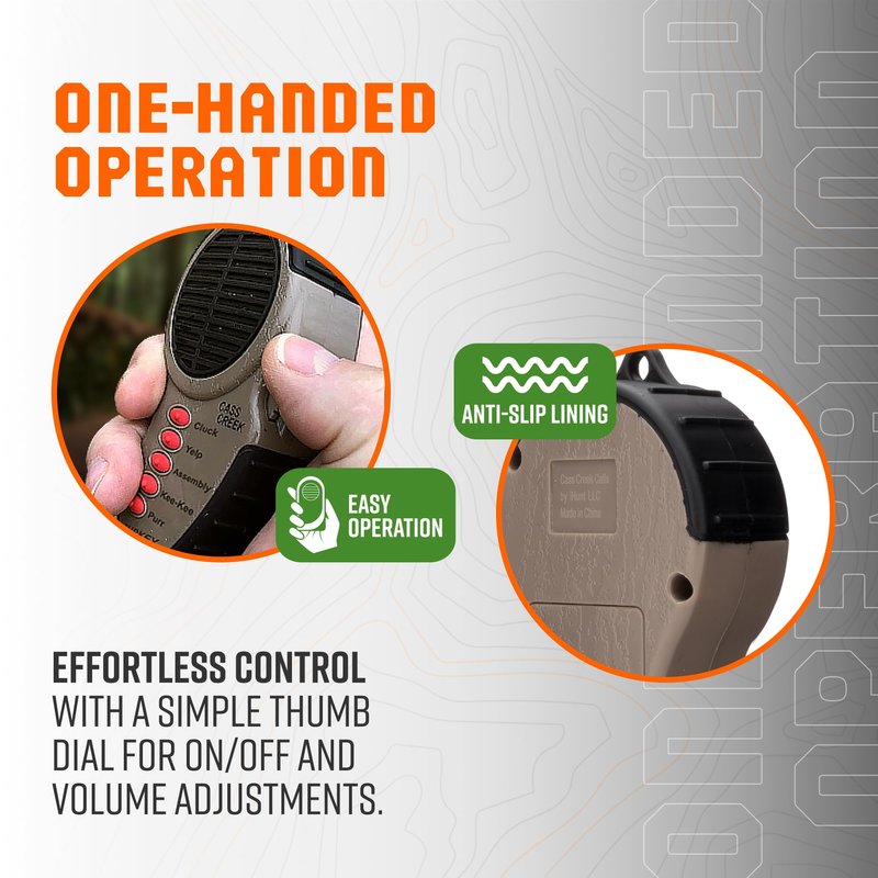Cass Creek Ergo Electronic Turkey Call, Compact Hunting Caller with Authentic Digital Sounds, Loud and Portable Game Call for Beginners and Experts