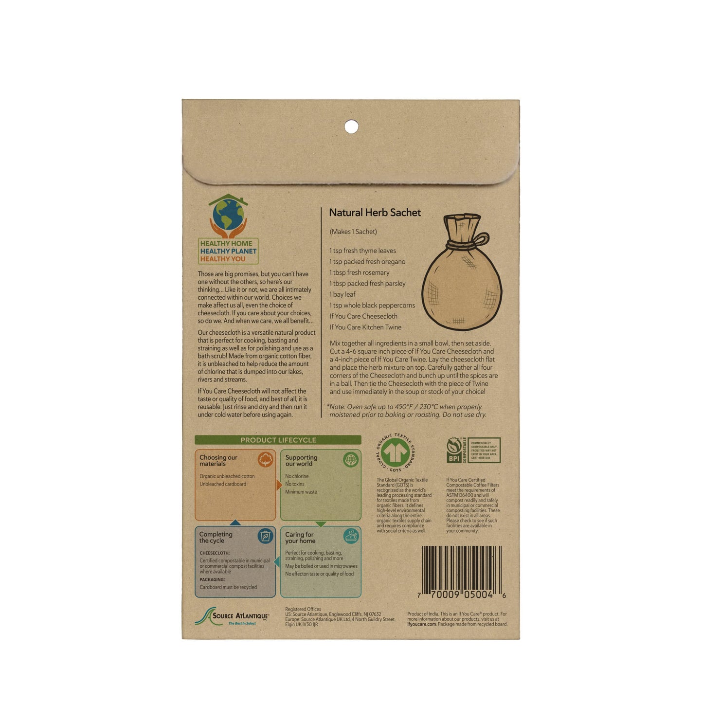 IF YOU CARE 72x36-Inch Cheesecloth, Unbleached, 2 Square Yards, 1 Count