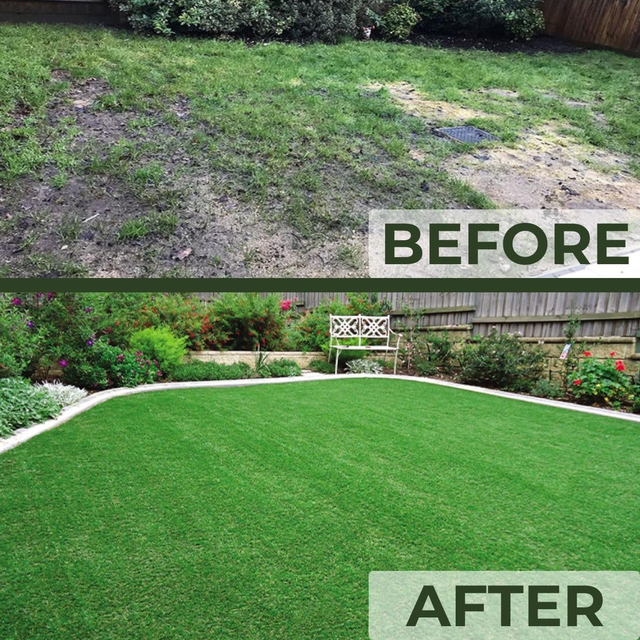 35mm Artificial Grass Natural and Realistic Looking Fake Lawn Astro Turf 1m, 1.5m, 2m, 3m & 4m Widths | 1m x 3m