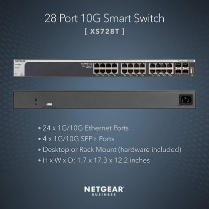 NETGEAR 8-Port Gigabit Ethernet Smart Switch (GS108T) - Managed, with 1 x PD Port, Optional Insight Cloud Management, Desktop or Wall Mount, Silent Operation, and Limited Lifetime Protection