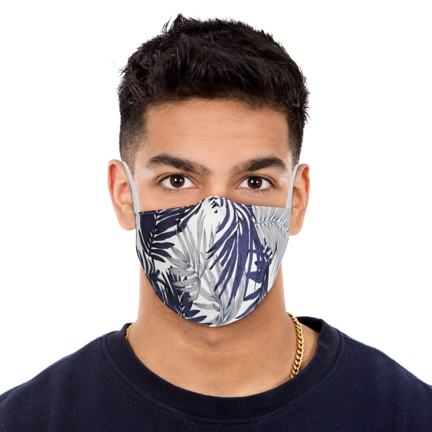 ecotru 5 Pack 100% Cotton, Reusable Face Masks UK | Washable, Nose Wire for Glass Wearers, 3-Ply Fabric Mask, Filter Pocket & Adjustable Straps | Pretty Facemask Coverings