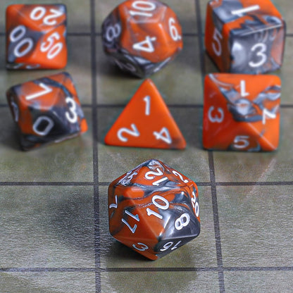 CiaraQ DND Polyhedral Dice Set with a Black Dice Bag for D&D RPG MTG Role Playing Table Games