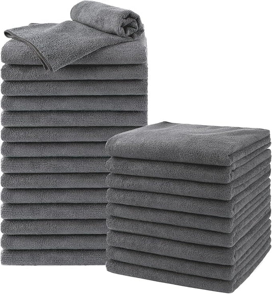 Salon Towels 24 Pack, Super Soft Microfiber Gym Towels, Highly Absorbent