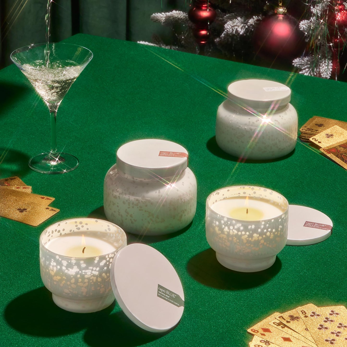 Capri Blue Holiday Mercury Jar Candle - Soy Blend - Fall Candles for Home Scented with White Pumpkin, Nutmeg & Vanilla - Pumpkin Candle for Fall Decor - Signature (Pumpkin Dulce, 19 oz)