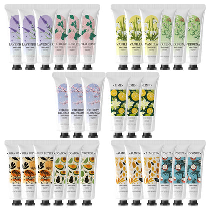 BODY & EARTH 30 Pack Hand Cream Lotion Bulk Mini Hand Lotion Hand Cream for Women Thanksgiving Gifts Christmas Gifts Stocking Stuffers and Bridesmaid Gifts