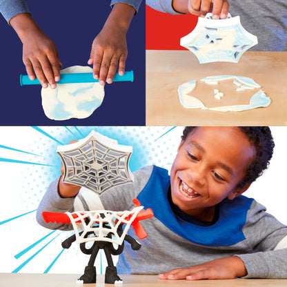 Play-Doh Spider-Man Launch & Slice Battle Playset, Non-Toxic Modelling Compound Set for Boys and Girls, Creative Toys for 4+ Year Old Kids