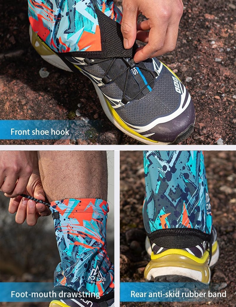 Trail Gaiters for Hiking & Running | Breathable Low Shoe Gaiters for Outdoor Protection