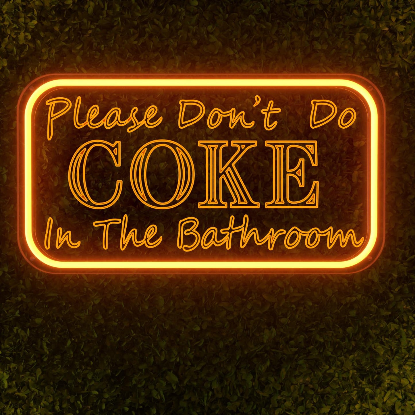 Please Don 't Do Coke in The Bathroom Neon Sign for Wall Decor, Neon Light Sign With Adjustable Brightness, Light Up Sign for Party Decor, Bathroom, Halloween Funny Neon Signs