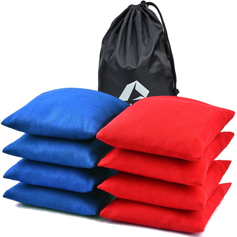 ApudArmis All Weather Cornhole Bean Bags, Set of 8 Weather Resistant Corn Hole Bags for Cornhole Toss Games - for ApudArmis (Includes Carry Bag)