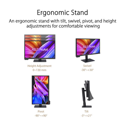 ASUS ProArt Display 14” 1080P Portable Touchscreen Monitor (PA148CTV) - Full HD, IPS, 100% sRGB/Rec.709, Color Accuracy ΔE < 2, Calman Verified, USB-C Power Delivery, Micro HDMI, Tripod Socket,Black