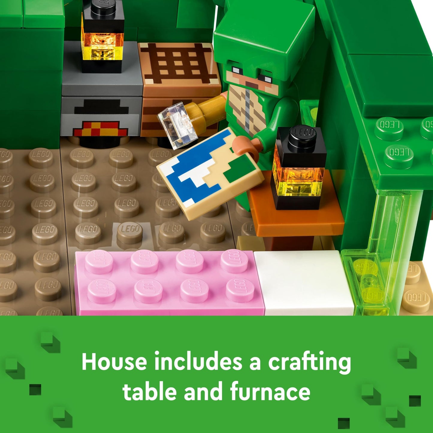LEGO Minecraft The Turtle Beach House Animal-Care Toy for Kids, Girls and Boys Aged 8 Plus Years Old, Building Set with Characters and Figures from the Game, Gift for Gamers 21254