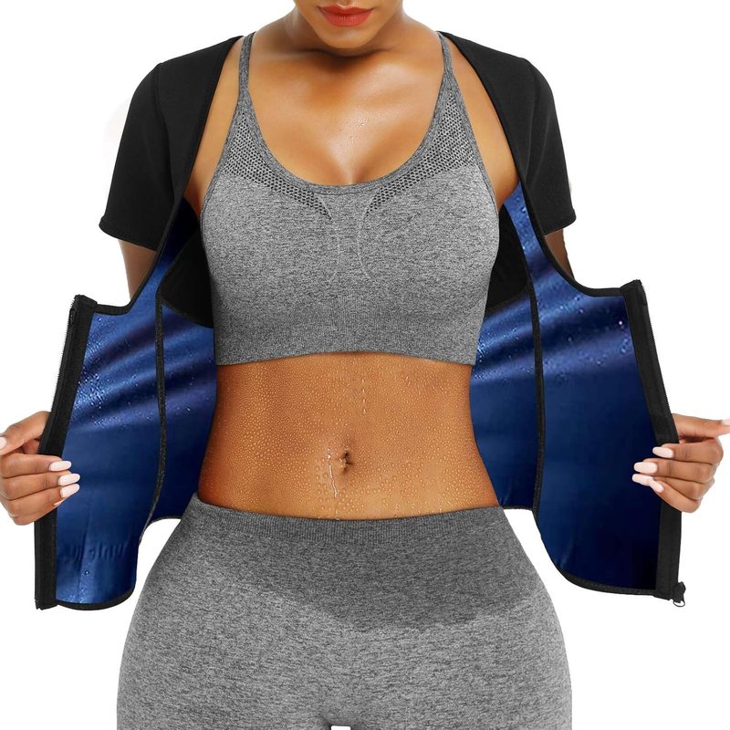 Sauna Suit Shirt for Women - Weight Loss Waist Trainer Sweat Vest | Fitness Fajas