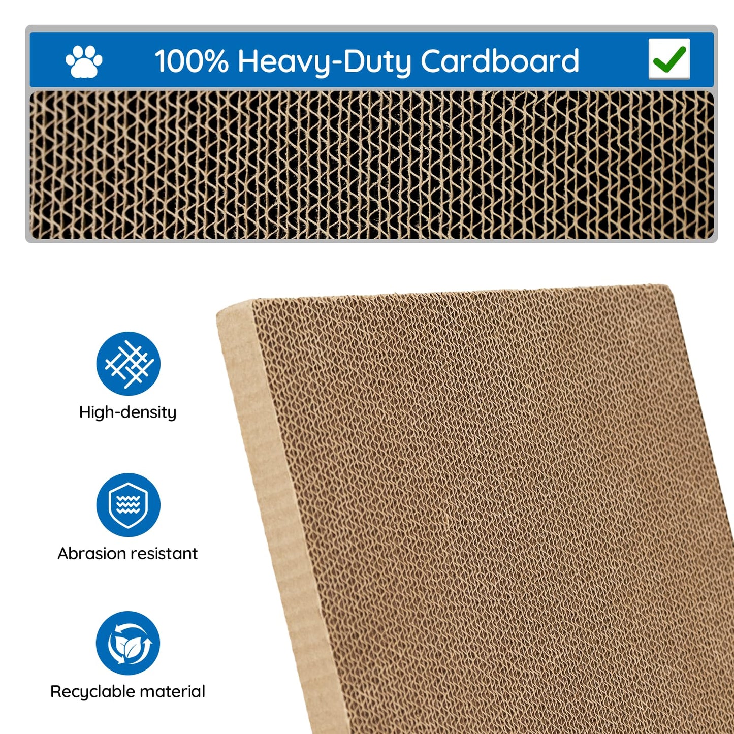 Cardboard Cat Scratcher Box with Extra-Large Double-Sided Sturdy Cat Scratching Board and Refillable Cat Scratch Pad, Hide, Scratch and Sleep, Easy to Clean and Assemble- EGPETS Cat Scratch Box Orange