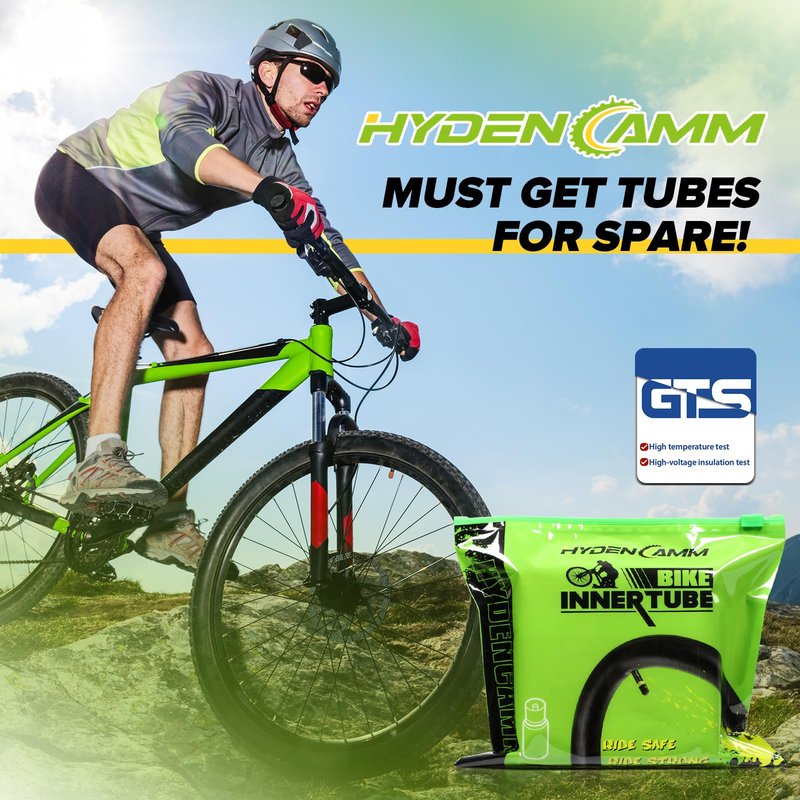 2 Pack 20x2.125/2.40 Bike Tube, 20x2.40 Bike Tube with 35mm AV, Premium Butyl 20x2.35 Tube with 2 Tire Levers, 20x2.125/2.20/2.25/2.30/2.35/2.40 Compatible with MTB, City Bikes by Hydencamm