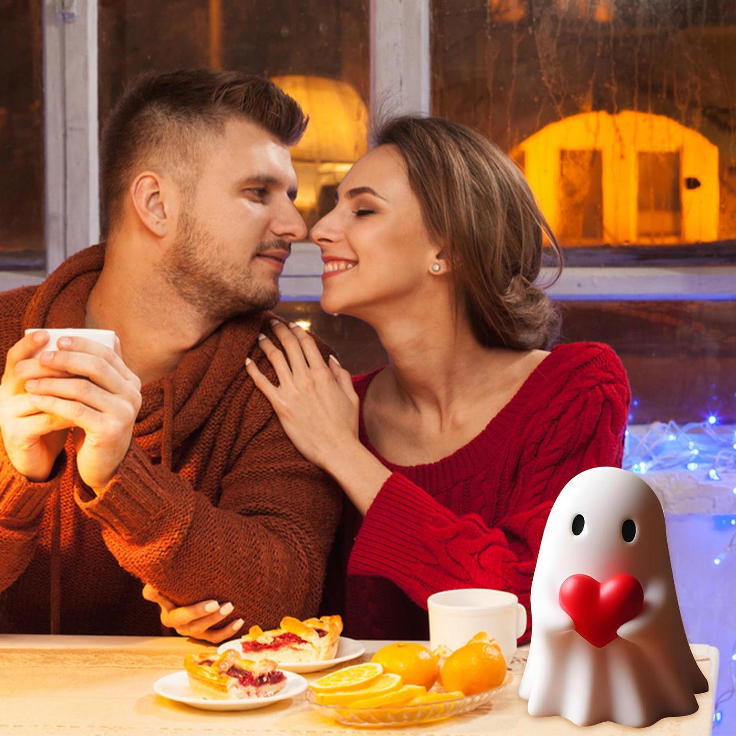 Ghost Figurine Ghost Decor, Funny Ghost Statue Ghost Figurine Ghost Statue Cute Decoration for Gift Props Tabletop Home Decor Best Gifts for Anniversary Weddings New Year