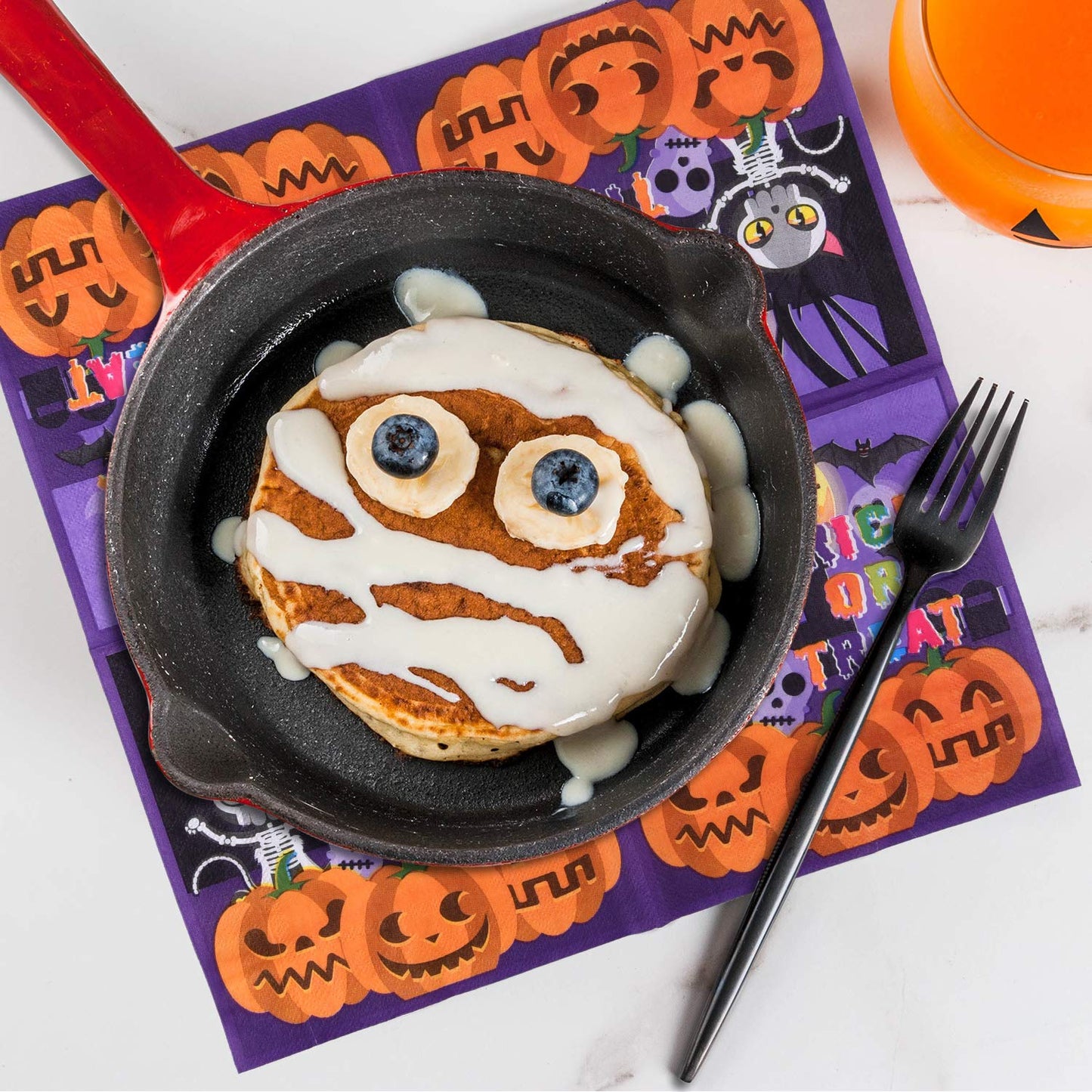 ASTARON 60 Pack Halloween Napkins 13"× 13", Disposable Paper Cocktail Napkins for Halloween Table Decorations Party Supplies