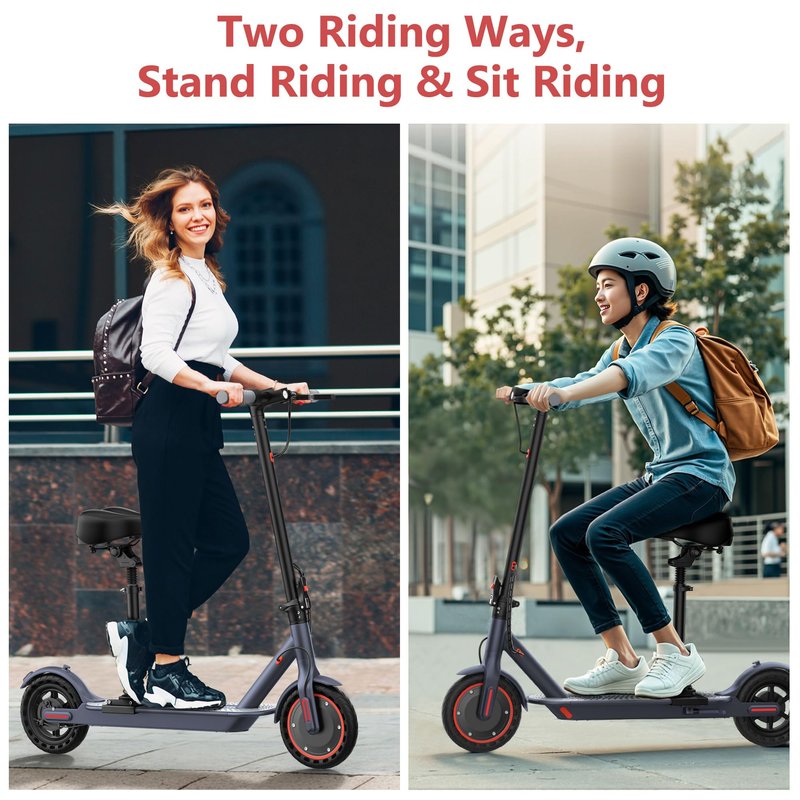 MAXSHOT Electric Scooter for Adults, 8.5/10/14" Tires, 19/22Mph, 350W/500W Motor, 21-28 Miles Range, Folding E-Scooter with Dual Suspension,APP Control