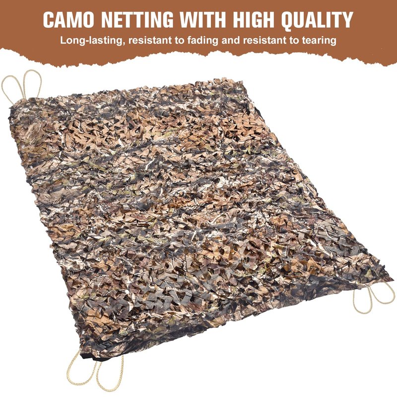 Camo Netting Camouflage Netting with Mesh Backing Military Camo Nets Sunshade Fence Tarp Net Lightweight Great for Duck Hunting Blind Shooting Photography
