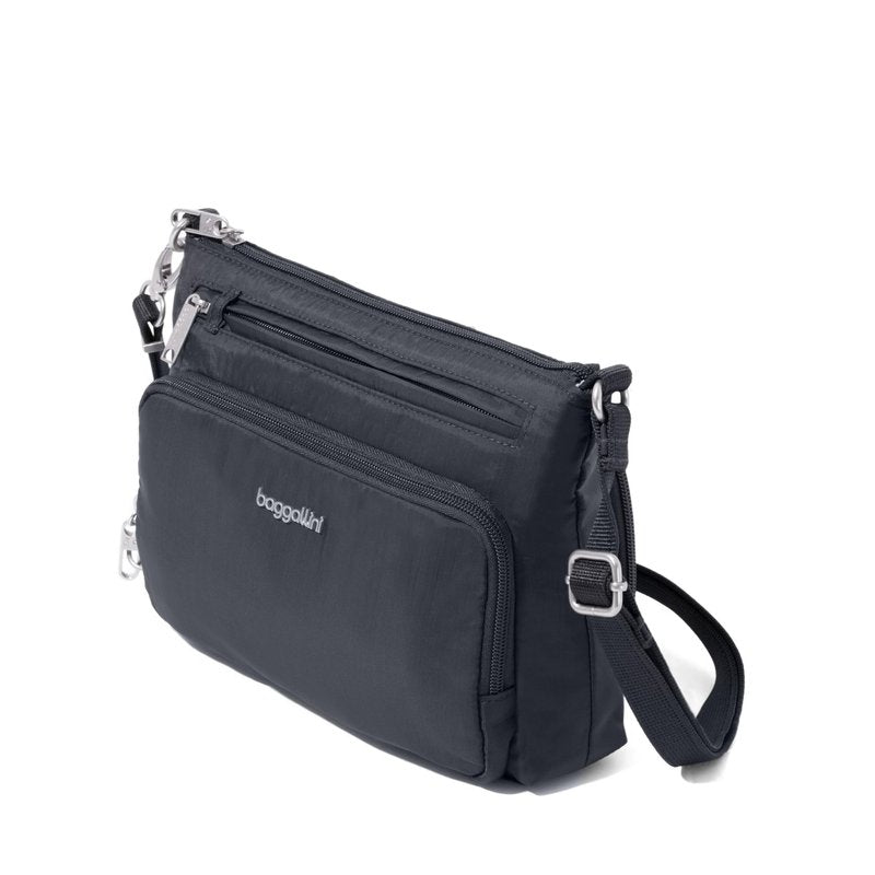 Securtex Anti-Theft Keepsake Crossbody - 9.8”x7”x1.9" Travel Safe Bag w/Locking Zippers, Slash-Resistant, RFID