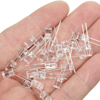 Mudder 180 Pcs Christmas LED 5mm String Light Mini Replacement Bulb Energy Efficient LED Halloween Wire Light Connectable Home Decor for Festival Patio Garden Valentine Wedding Holiday (Warm White)