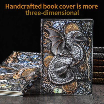 QXMGCBOK Folding Book Lamp Dragon Night Light, Portable Bedside Light (3 Colors) - Gift for Readers & Teens