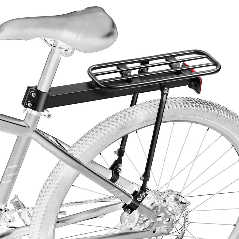 YONTUO BCR13V1:Rear Bike Rack,Bike Cargo Rack,Aluminum Alloy,Large Size Reflective,Full - Enclosed Integrated Chuck,Universal